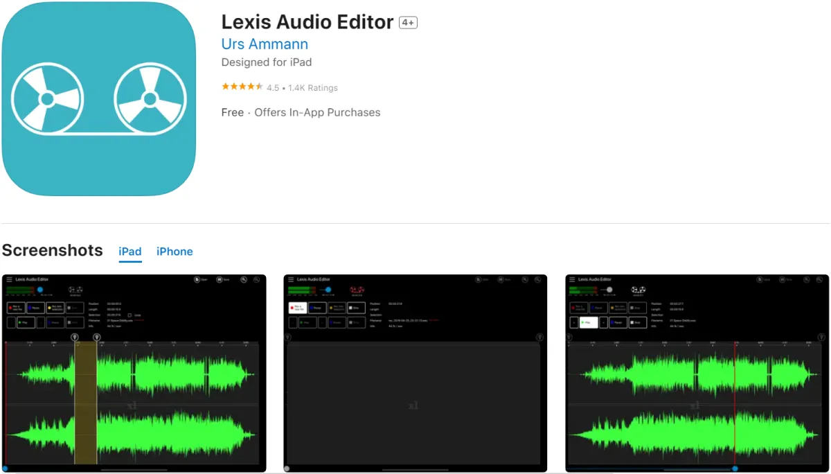 แอพตัดต่อเสียง Lexis Audio Editor